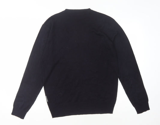 French Connection Men's Black Wool Pullover Jumper - M