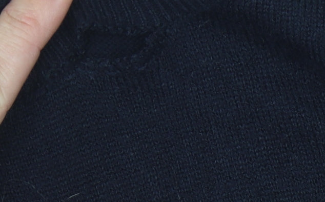 French Connection Men's Black Wool Pullover Jumper - M