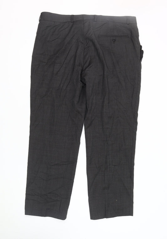 John Lewis Men's Black Wool Trousers 38S