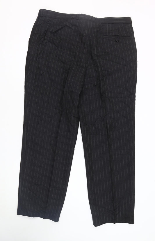 Mens UK Size Medium Canda Dress Pants Black Trousers