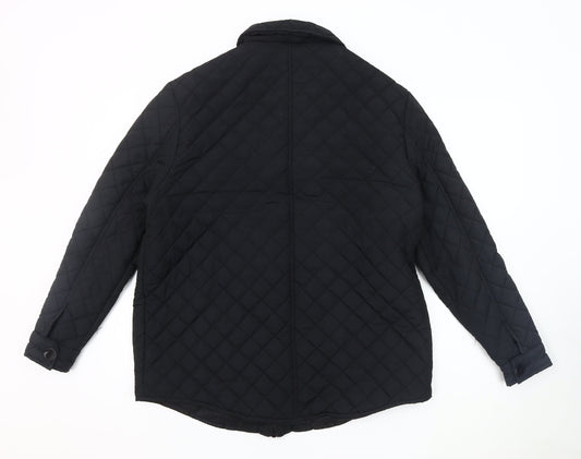 Womens UK Size 12 Brave Soul Black Quilted Coat