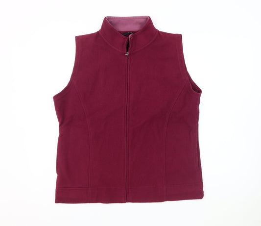ISLE Essentials Women's Red Fleece Waistcoat Size L