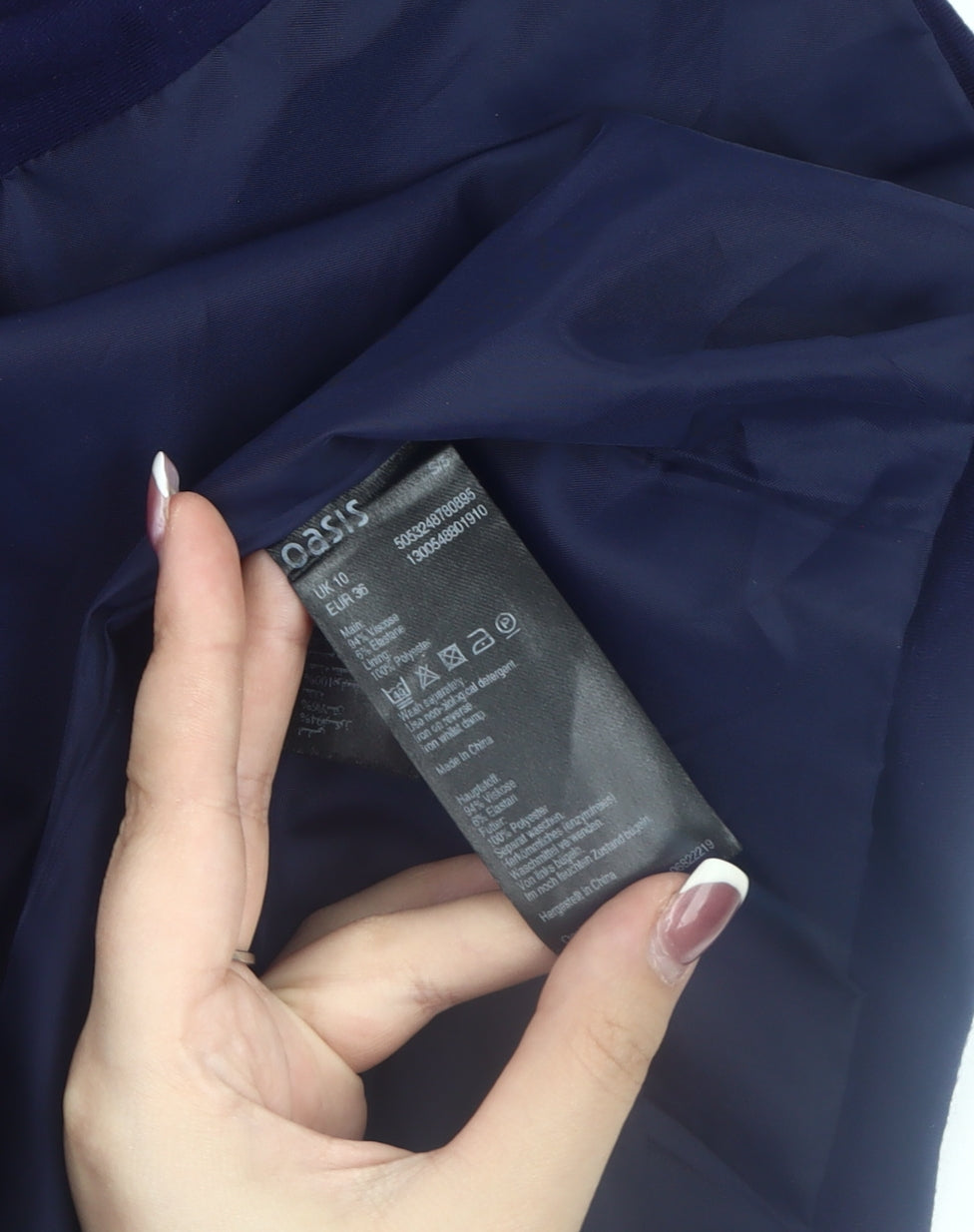 Oasis Women's Blue Blazer, Size 10, Notch Lapel