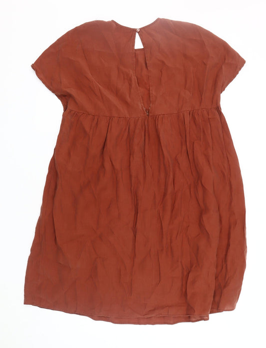 Apricot Women's Brown Knee Length Shift Dress