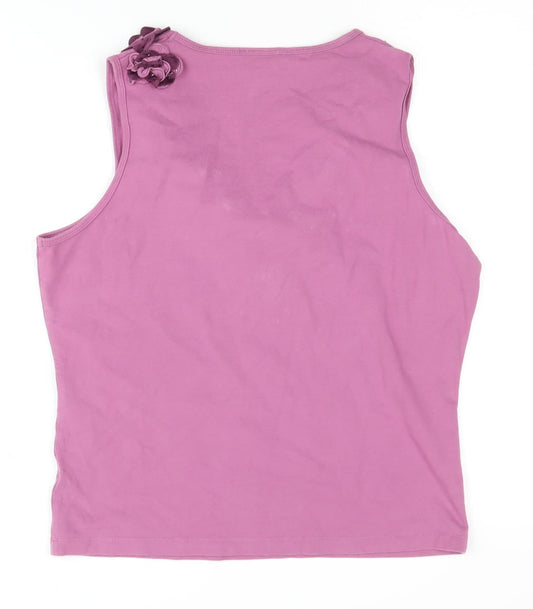 Womens UK Size 16 NEXT Pink Basic Tank
