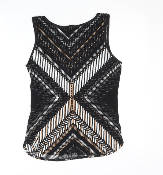 Womens UK Size M Oasis Black Basic Tank