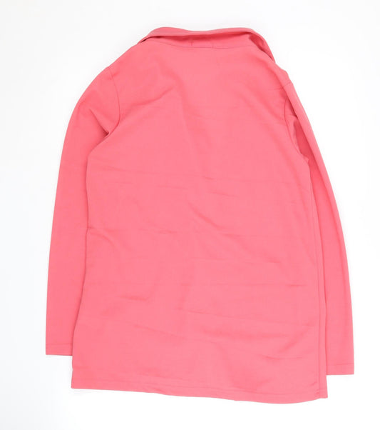 Boohoo Women's Pink Blazer Size 12 Notch Lapel