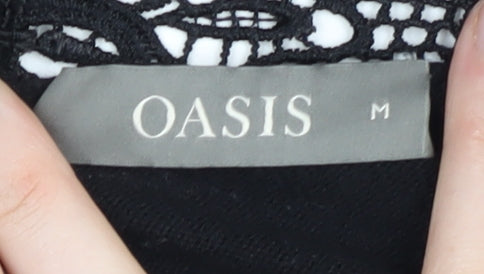 Womens UK Size M Oasis Black Pullover Jumper