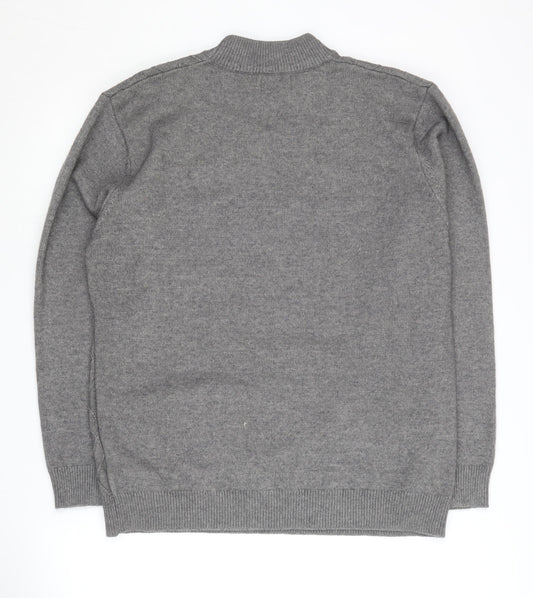 Topman Men's Grey Cable-Knit Pullover Jumper L