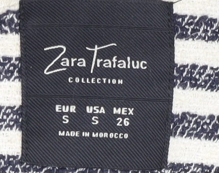Zara Trafaluc Women's Stripe Blazer S Black/White