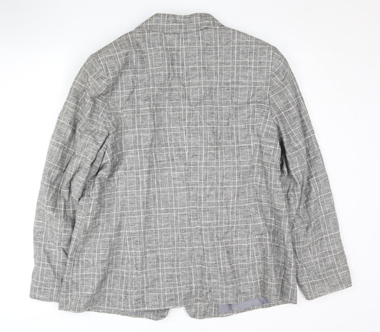 Debenhams Women's Grey Blazer Size 20 Plaid Business