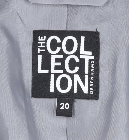 Debenhams Women's Grey Blazer Size 20 Plaid Business