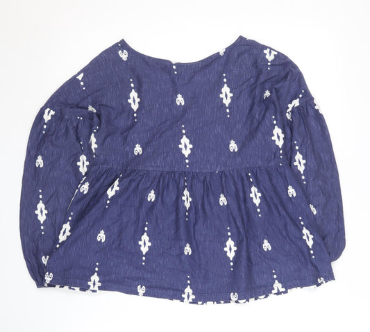 Womens UK Size 8 NEXT Blue Tunic Blouse