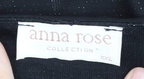 Womens UK Size XL Anna Rose Black Basic Blouse