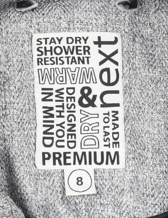 Next Women's Grey Puffer Jacket Size 8