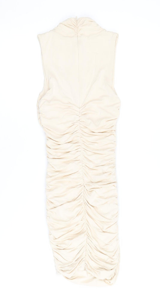 Oh Polly Women’s Ivory Bodycon Dress Size 4
