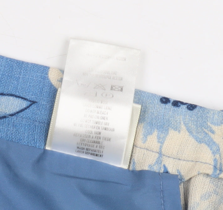 Eastex Women's Blue Floral A-Line Skirt Size 16