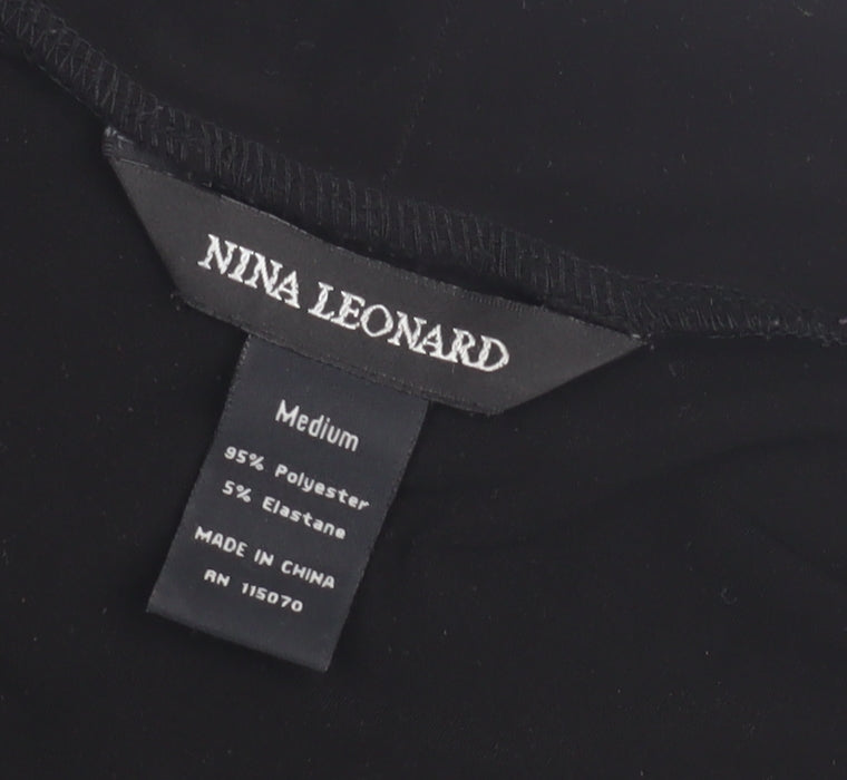 Womens UK Size M Nina Leonard Black Basic Jacket