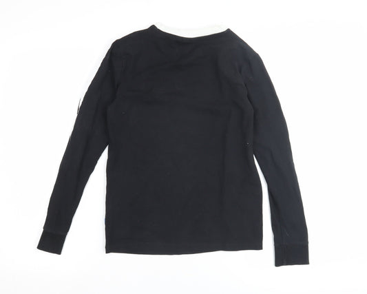 Adidas Unisex Black Long Sleeve Pullover Top Size 8