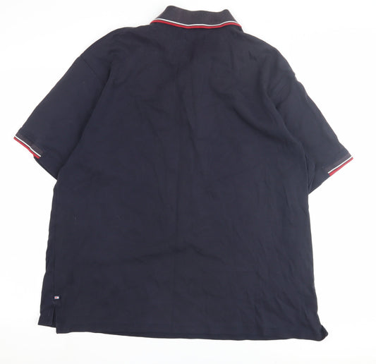 Marks and Spencer Men's Blue XL Cotton Polo Shirt