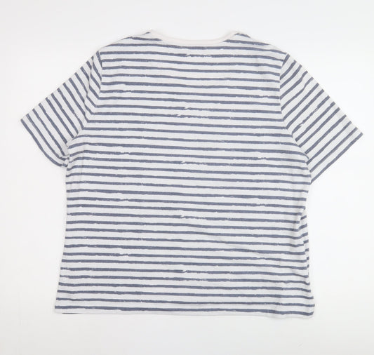 Betty Barclay Women's Blue Sequin Striped T-Shirt
