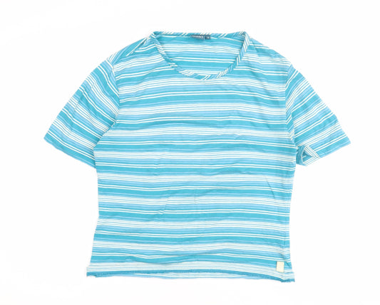 Womens UK Size 12 DASH Blue Basic T-Shirt