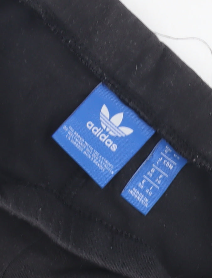 Adidas Women's Black/Grey Skinny Trousers - Size 10