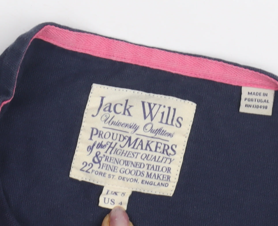 Jack Wills Women's Blue Striped Top Size 8