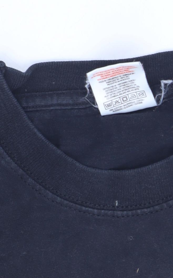 Unisex Adults UK Size S Fruit of the Loom Black Basic T-Shirt
