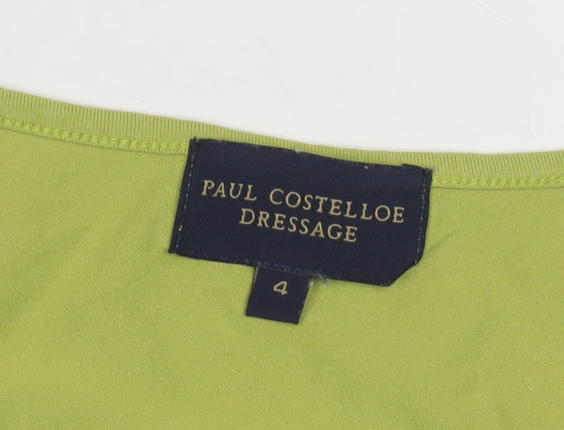 Womens UK Size S Paul Costelloe Dressage Green Basic T-Shirt