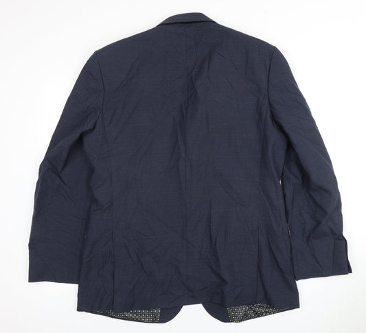 Mens UK Size 44 Racing Green Regular Blue Suit Jacket