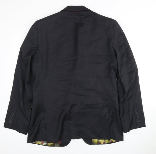 Mens UK Size 40 Ted Baker Regular Black Suit Jacket