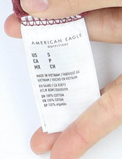 Mens UK Size S American Eagle Red T-Shirt