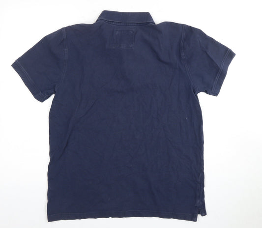 J.Crew Men's Blue Cotton Polo Shirt - M