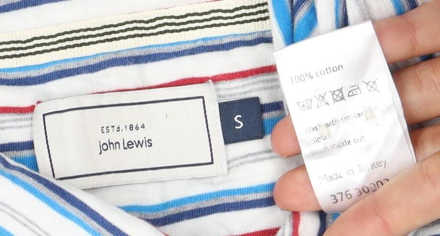 John Lewis Men's Multicoloured Striped Polo, S