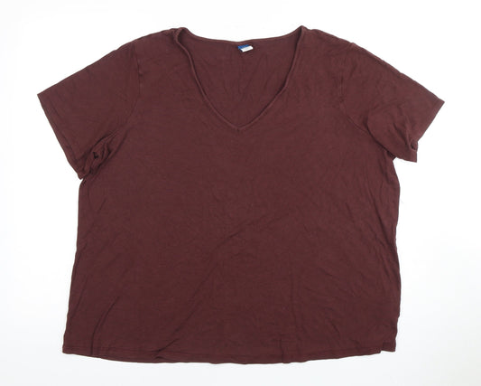 Womens UK Size XL Old Navy Brown Basic T-Shirt