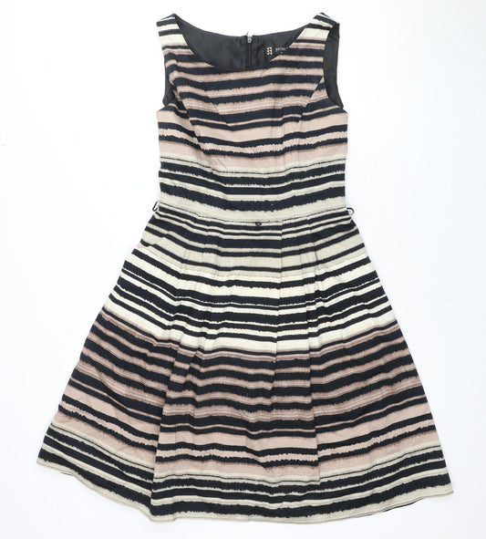 Additional front view of Principles by Ben de Lisi Sleeveless Women's Striped Dress, size 10