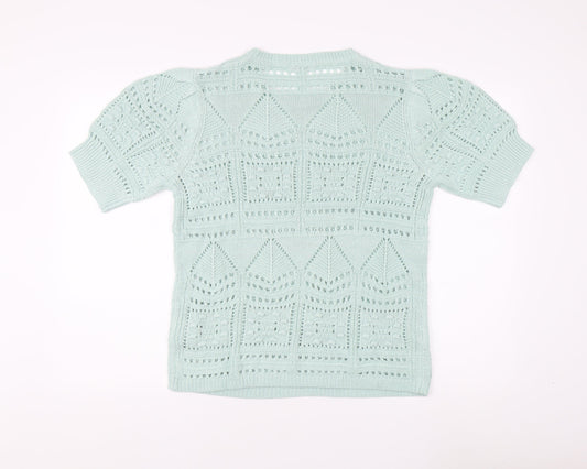 Damart Women's Green Acrylic Pullover Jumper