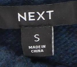 Next Women's Blue Jumper Dress S Crew Neck Midi