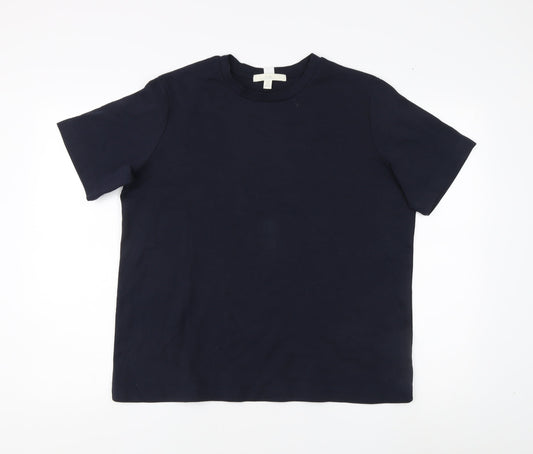 Additional front view of Next unisex t-shirt black, size 14, crew neck casual