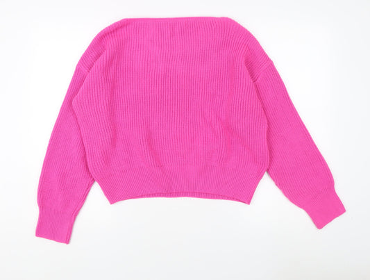 Womens UK Size 12 friends like these Pink Pullover Jumper