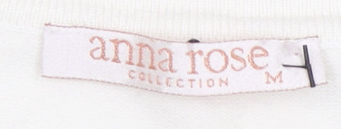 Womens UK Size M Anna Rose White Basic T-Shirt