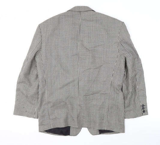 Mens UK Size 40 Pinstripe Regular Grey Suit Jacket