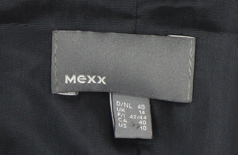 Mexx Women's Black Pinstripe Blazer UK Size 10