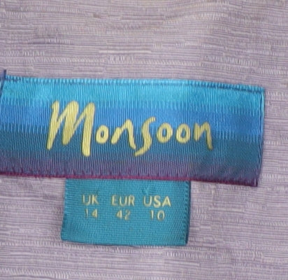 Monsoon Women’s Purple Silk Linen Blazer UK 14