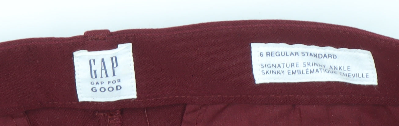 Womens UK Size 6 Gap Ankle Red Trousers