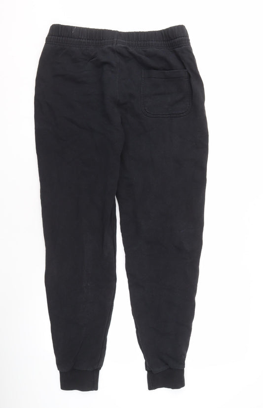 Maison Kitsuné Men's Black Cotton Jogger Trousers M