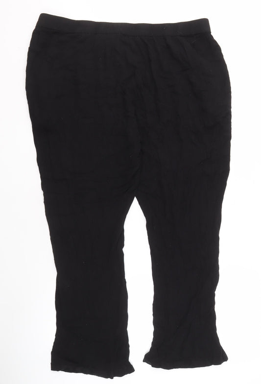 Womens UK Size 16 Cotton Traders Black Trousers