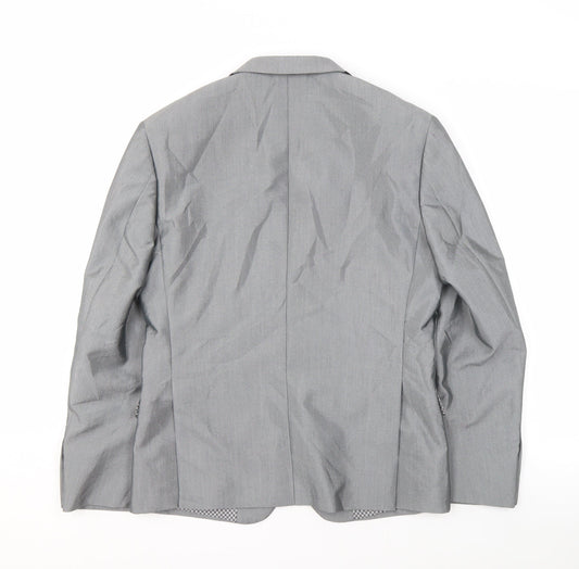 Mens UK Size 38 Lambretta Regular Grey Suit Jacket
