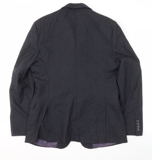 Mens UK Size 44 ONESIX5IVE Regular Grey Suit Jacket